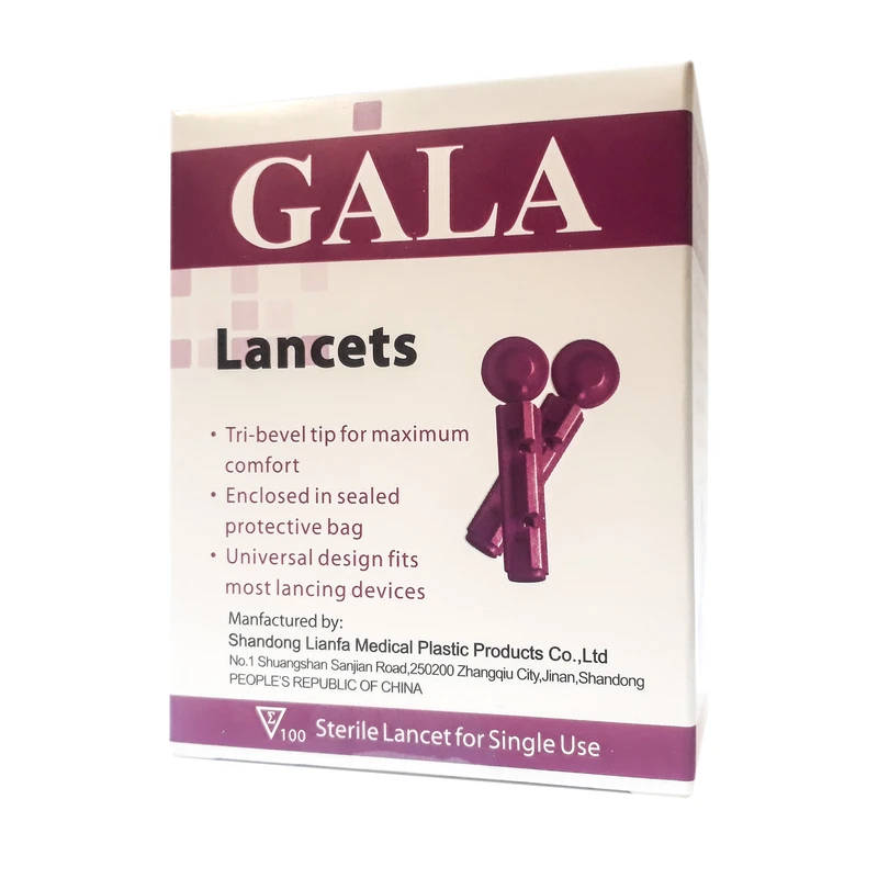 GALA سوزن تست قند خون گالا مدل 30G بسته ۱۰۰ عددیLANCETS GALA