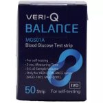 نوار دستگاه تست قند خون وری کیو بالانس veri-q balance بسته 50 عددی تاریخ 12/2026