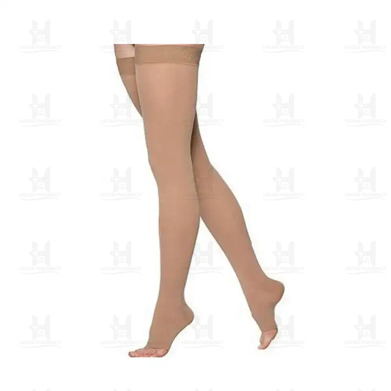 gallery-1703528487verna-varicose-socks 1 جوراب واریس ورنا AG با کفه بالای ران سیلیکون دار
