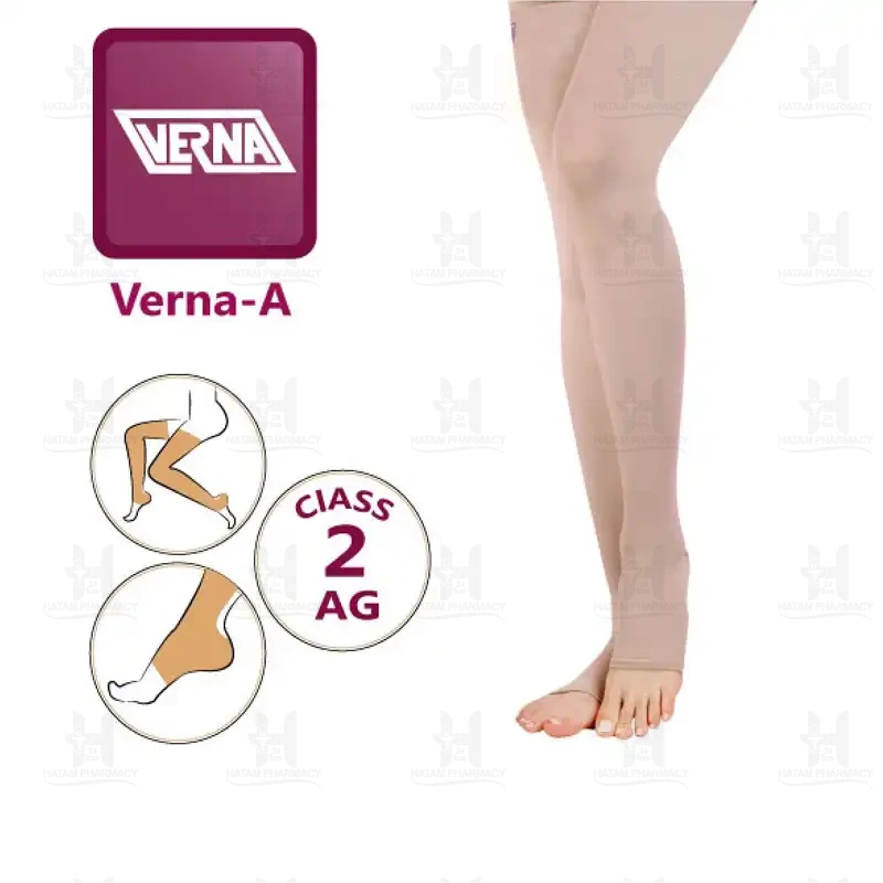 gallery-1704376216verna-varicose-upper-thigh-ag 1 جوراب واریس AG ورنا با کفه بالای ران- کلاس 2