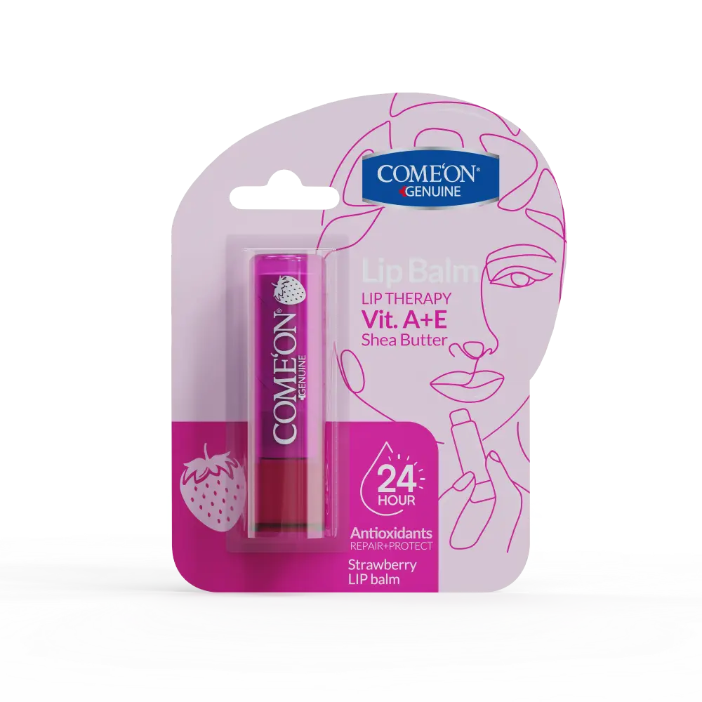 BALM-STRAWBERRY بالم لب نرم و براق کننده توت فرنگی کامان