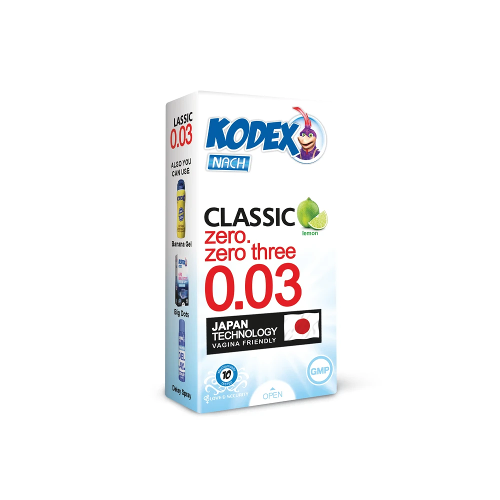 kodex-limo کاندوم کدکس 10 عددی 0.03 لیمو