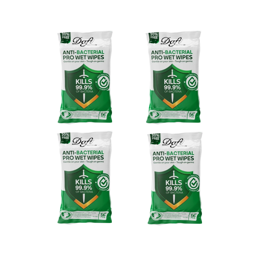 پک-دستمال-مرطوب-پاک-کننده-آنتی-باکتریال-سبز-4-بسته-12-برگی-دافی پک دستمال مرطوب پاک کننده آنتی باکتریال سبز 4 بسته 12 برگی دافی