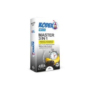 کاندوم تاخیری کدکس مدل Master 3 In 1 بسته 12 عددی – ساده