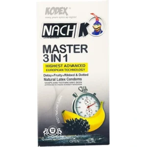 کاندوم تاخیری کدکس مدل Master 3 In 1 بسته 12 عددی – ساده
