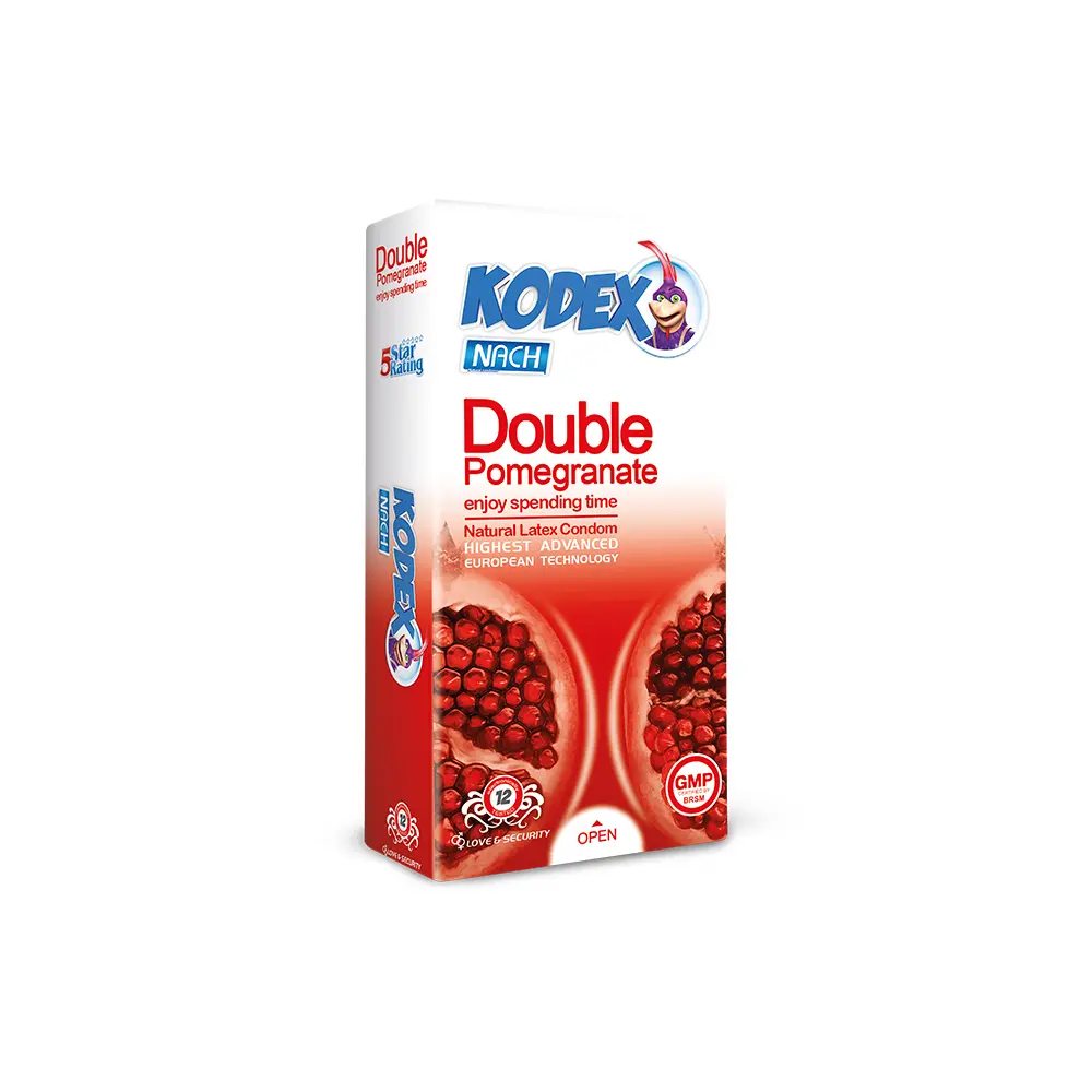 Double-pro10 کاندوم کدکس مدل Double Pomegranate بسته 12 عددی