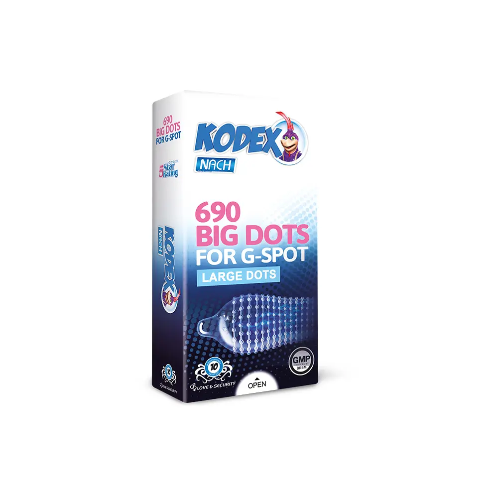 big-Dots-12 کاندوم خاردار ناچ کدکس مدل BIG DOTS بسته 10 عددی