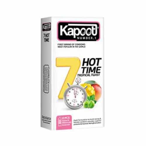 kapoot-hot-500x500-1-min کاندوم کاپوت ۱۲ عددی فروتی تایم ۷ کاره گرم-ساده