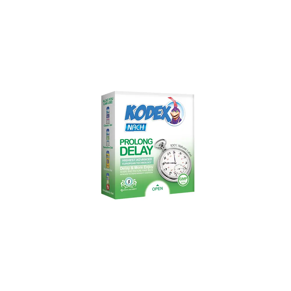 prolong-dalay-3 کاندوم کدکس مدل Prolong Delay بسته 3 عددی