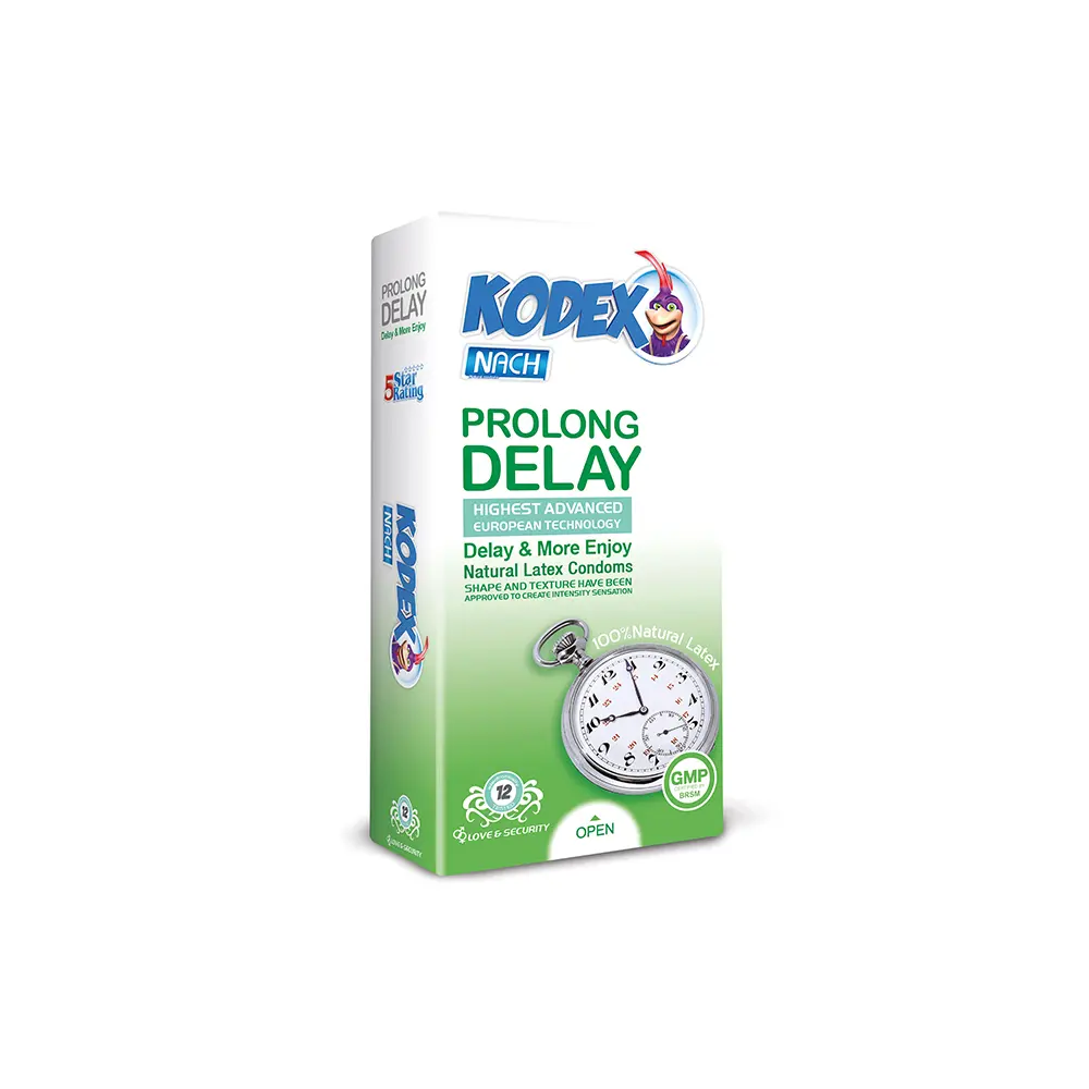 prolong-dalay کاندوم کدکس مدل Prolong Delay بسته 12 عددی