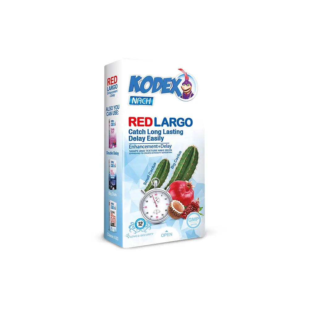red-largo کاندوم کدکس مدل Red Cactus بسته 12 عددی